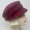 2 Tier cap in burgundy confetti