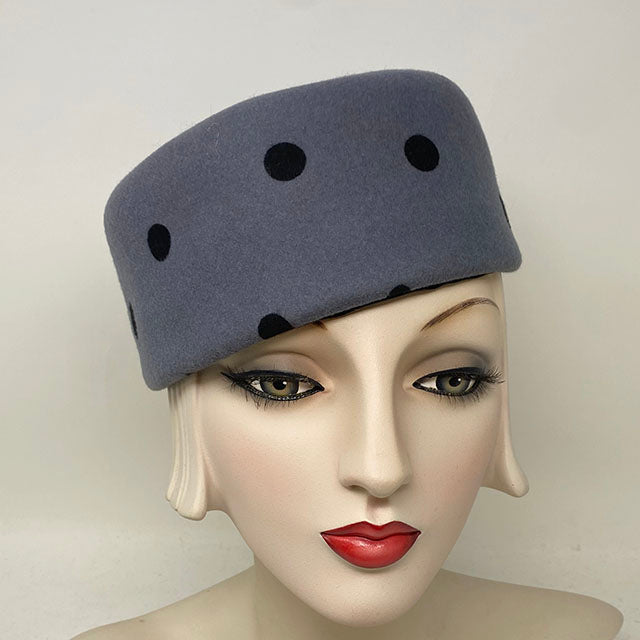 Classic pillbox in polka dot