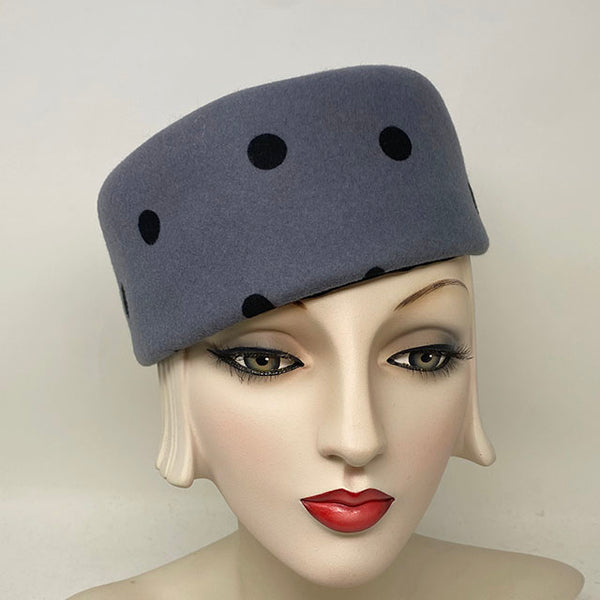 Classic pillbox in polka dot