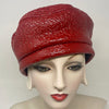 Devon beret in red vinyl