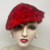 Magneto cap in red angora