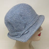 Maxi cloche in baby blue mohair