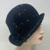 Maxi cloche in black confetti