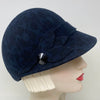 Swan cap in midnight leopard