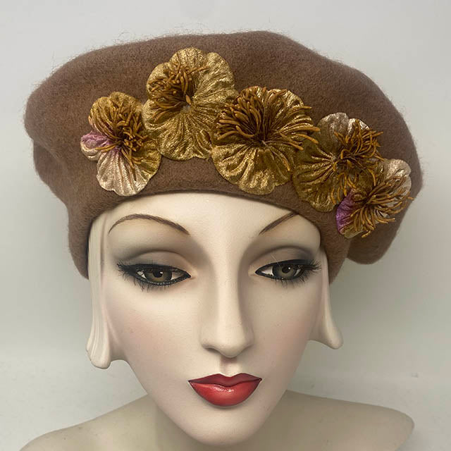 Fawn with Flowers Beret