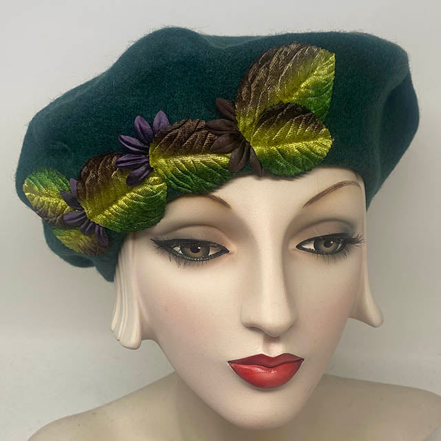 Green with Gold Beret