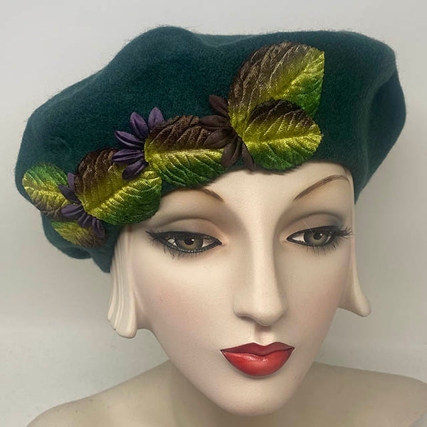 Green with Gold Beret