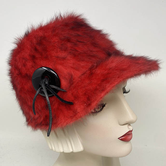 New Cap in Red Angora